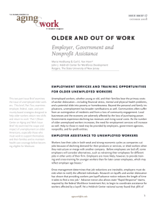 older and out of work Employer, Government and Nonprofit Assistance issue brief 17