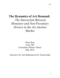 The Dynamics of Art Demand: The Interaction Between Monetary and Non-Pecuniary