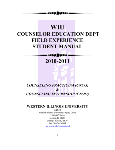 WIU 2010-2011 COUNSELOR EDUCATION DEPT