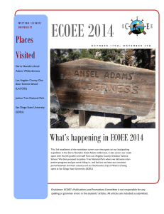 ECOEE 2014 Places Visited