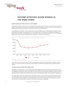 factors affecting older women in the work force fact sheet 22 march 2009