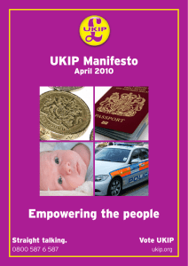 UKIP Manifesto Empowering the people April 2010