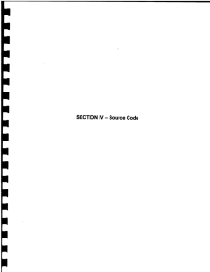 SECTION IV - Source Code