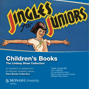 Children’s Books The Lindsay Shaw Collection An exhibition of material from