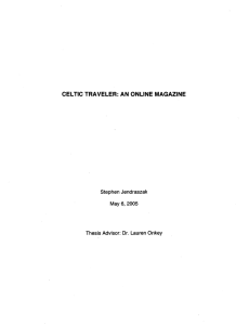CELTIC TRAVELER: AN  ONLINE MAGAZINE Stephen Jendraszak May 6, 2005