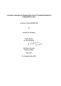 A An Honors Thesis (HONRS 499) By
