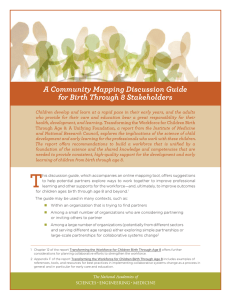 A Community Mapping Discussion Guide for Birth Through 8 Stakeholders