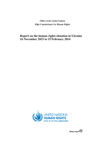 Report on the human rights situation in Ukraine