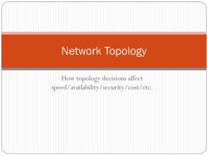 Network Topology How topology decisions affect speed/availability/security/cost/etc.