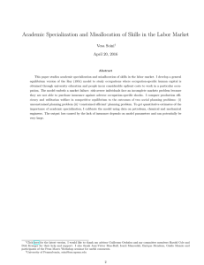 Academic Specialization and Misallocation of Skills in the Labor Market