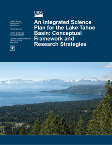 An Integrated Science Plan for the Lake Tahoe Basin: Conceptual Framework and