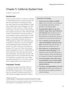 Chapter 5: California Spotted Owls Introduction Summary of Findings