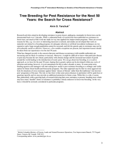 Tree Breeding for Pest Resistance for the Next 50