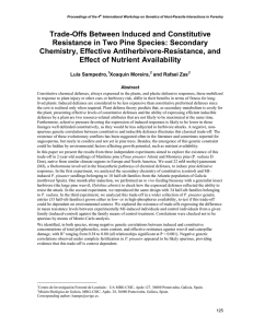 Trade-Offs Between Induced and Constitutive Resistance in Two Pine Species: Secondary