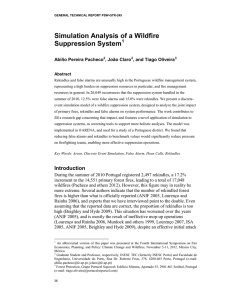 Simulation Analysis of a Wildfire Suppression System  Abílio Pereira Pacheco