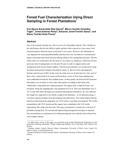 Forest Fuel Characterization Using Direct Sampling in Forest Plantations