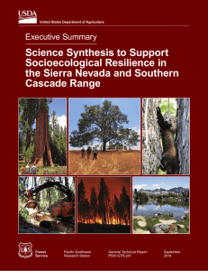 Science Synthesis to Support Socioecological Resilience in the Sierra Nevada and Southern