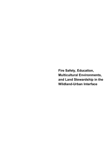 Fire Safety, Education, Multicultural Environments, and Land Stewardship in the Wildland-Urban Interface