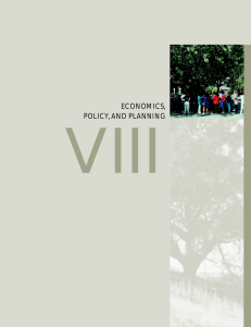 VIII ECONOMICS, POLICY, AND PLANNING
