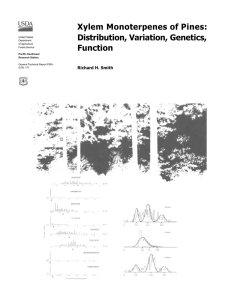 Xylem Monoterpenes of Pines: Distribution, Variation, Genetics, Function Richard H. Smith