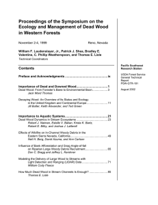 Proceedings of the Symposium on the in Western Forests