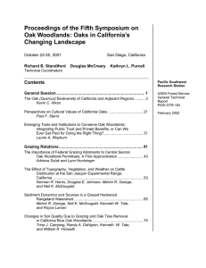 Proceedings of the Fifth Symposium on Oak Woodlands: Oaks in California’s