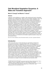 Oak Woodland Vegetation Dynamics: A State and Transition Approach  Melvin R. George
