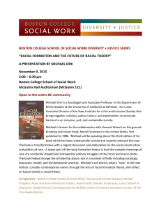 BOSTON COLLEGE SCHOOL OF SOCIAL WORK DIVERSITY + JUSTICE SERIES
