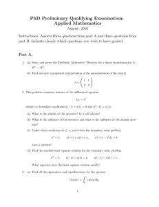 PhD Preliminary Qualifying Examination: Applied Mathematics