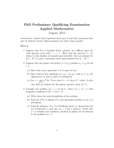 PhD Preliminary Qualifying Examination Applied Mathematics August, 2013