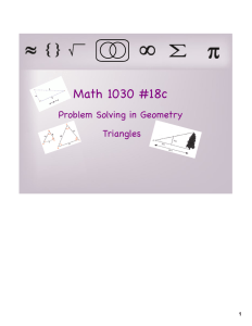 Math 1030 #18c Problem Solving in Geometry Triangles 1