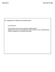 8.5  Applications of Matrices and Determinants