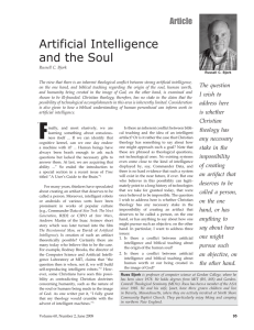 Artificial Intelligence and the Soul