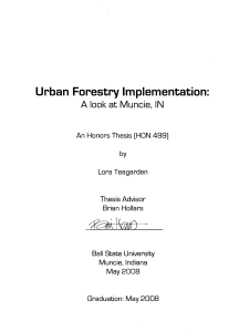 Urban Forestry Implementation: A look at Muncie, IN by