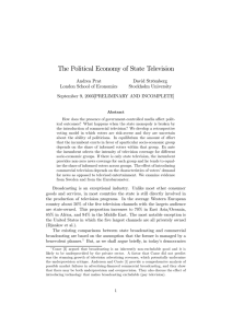 The Political Economy of State Television