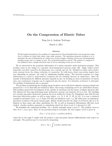 On the Compression of Elastic Tubes Feng Liu &amp; Andrejs Treibergs 1