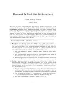 Homework for Math 3080 §1, Spring 2014 Andrejs Treibergs, Instructor