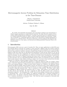 Electromagnetic Inverse Problem for Relaxation Time Distribution in the Time-Domain