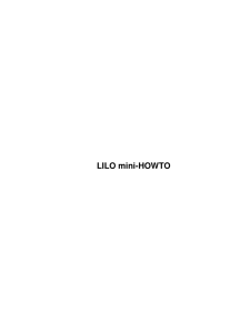 LILO mini-HOWTO