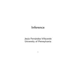 Inference Jes´ us Fern´ andez-Villaverde