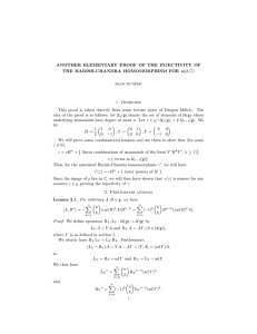 ANOTHER ELEMENTARY PROOF OF THE INJECTIVITY OF 1. Overview