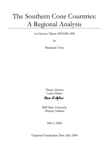 Regional A Analysis The Southern Cone Countries: