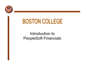 Introduction to PeopleSoft Financials