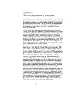 Appendix G The US Military Campaign in Afghanistan