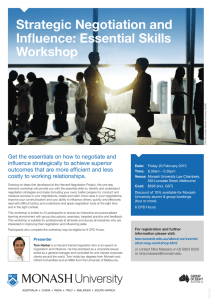 Strategic Negotiation and Influence: Essential Skills Workshop