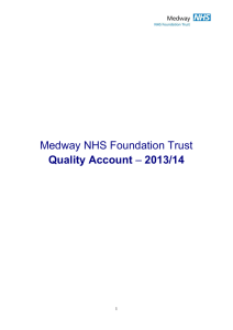 Medway NHS Foundation Trust 2013/14 Quality Account