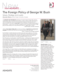 New The Foreign Policy of George W. Bush from ASHGATE…