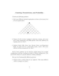 Counting, Permutations, and Probability