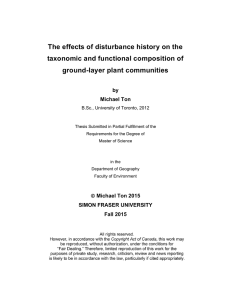 The effects of disturbance history on the ground-layer plant communities