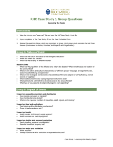 RHC Case Study 1 Group Questions Instructions